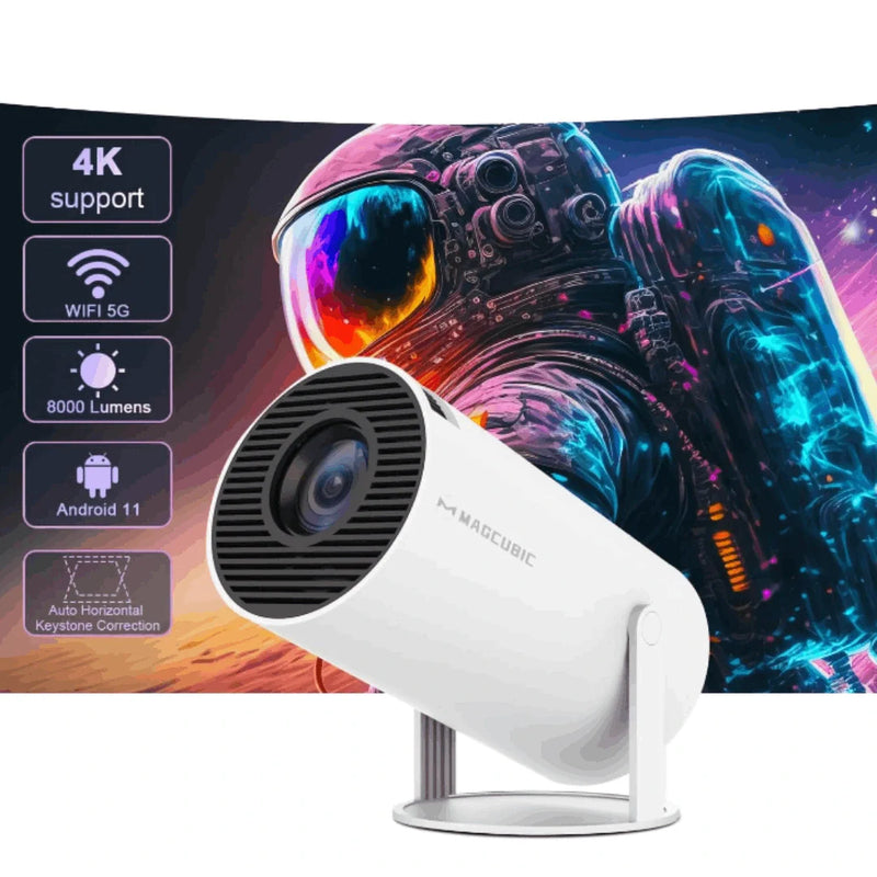 Projetor Portátil Smart 4K Full HD Wi-Fi Cinema