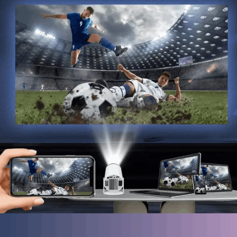 Projetor Portátil Smart 4K Full HD Wi-Fi Cinema