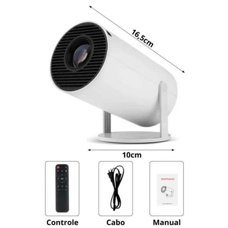 Projetor Portátil Smart 4K Full HD Wi-Fi Cinema