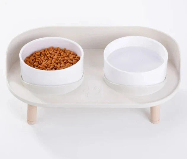 Comedouro e Bebedouro com Suporte Elevado para Cães e Gatos