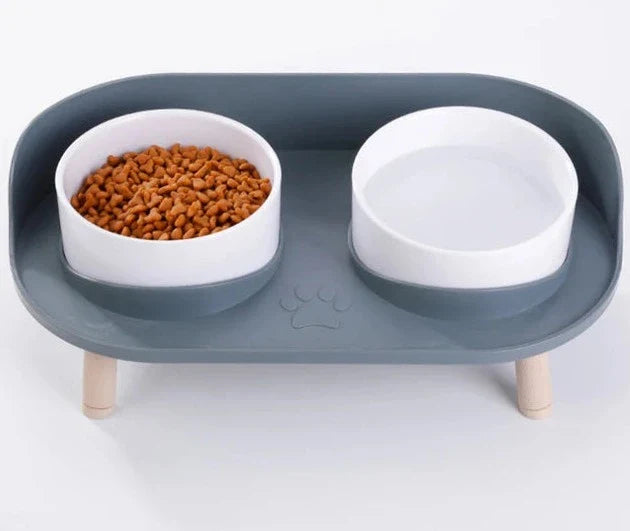 Comedouro e Bebedouro com Suporte Elevado para Cães e Gatos