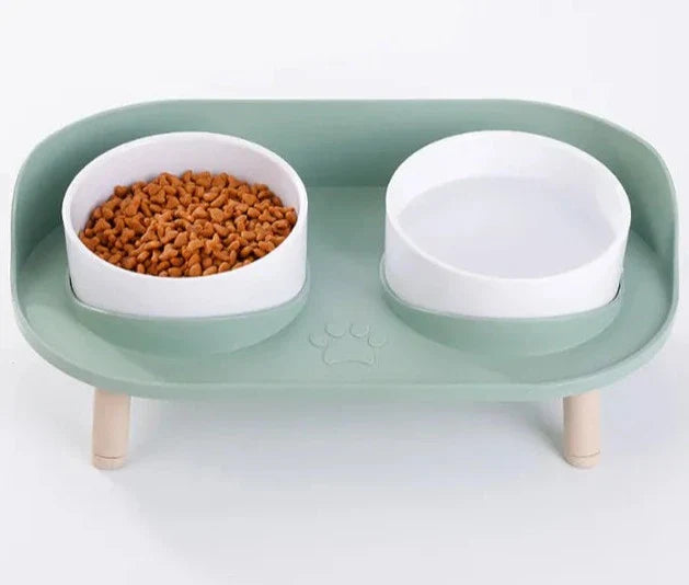Comedouro e Bebedouro com Suporte Elevado para Cães e Gatos