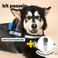 Peitoral Personalizado Personalizado E ganhe a Garrafa de água Portátil - Kit passeio Abelhinhas Pets