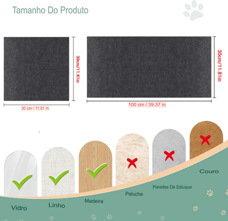 Tapete Arranhador para Gatos - Protetor de Móveis